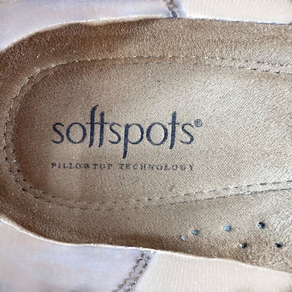 Softspots Womens Taupe Cushioned Insoles Leather Flats 9.5M - Picture 8 of 10